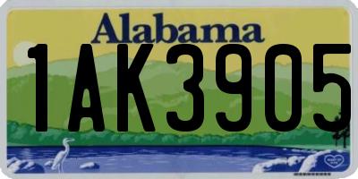 AL license plate 1AK3905