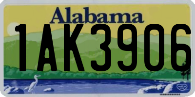AL license plate 1AK3906