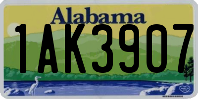 AL license plate 1AK3907