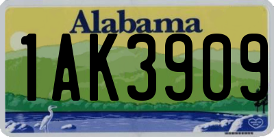 AL license plate 1AK3909