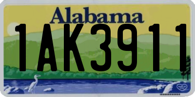 AL license plate 1AK3911