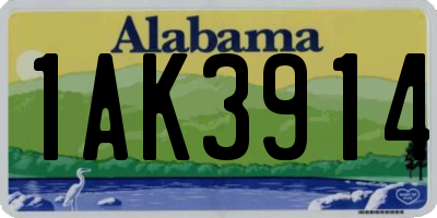 AL license plate 1AK3914