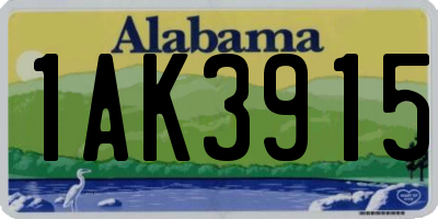 AL license plate 1AK3915