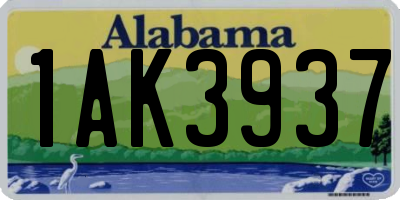 AL license plate 1AK3937