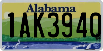 AL license plate 1AK3940