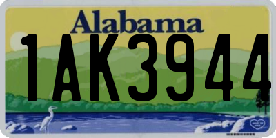 AL license plate 1AK3944