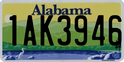 AL license plate 1AK3946