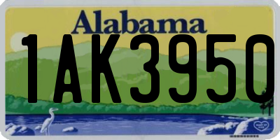 AL license plate 1AK3950