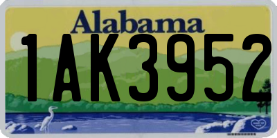 AL license plate 1AK3952