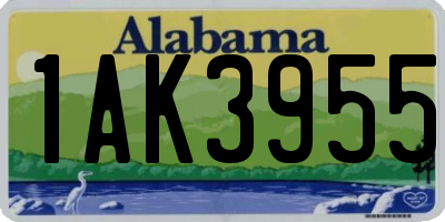 AL license plate 1AK3955