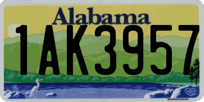 AL license plate 1AK3957