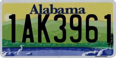 AL license plate 1AK3961
