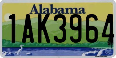 AL license plate 1AK3964