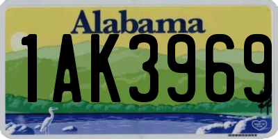 AL license plate 1AK3969