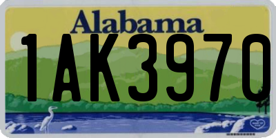 AL license plate 1AK3970