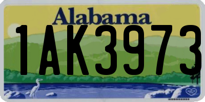 AL license plate 1AK3973