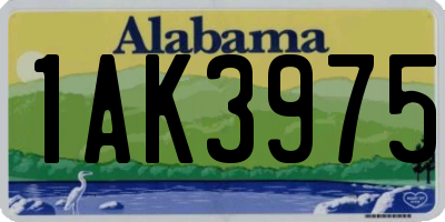 AL license plate 1AK3975