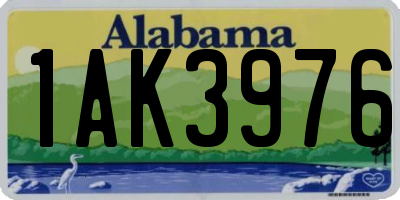 AL license plate 1AK3976
