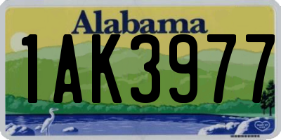 AL license plate 1AK3977