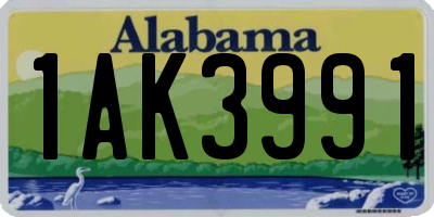 AL license plate 1AK3991