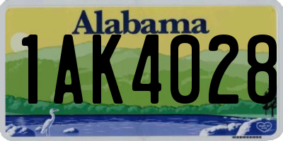 AL license plate 1AK4028
