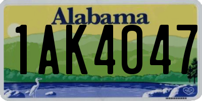 AL license plate 1AK4047