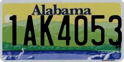 AL license plate 1AK4053