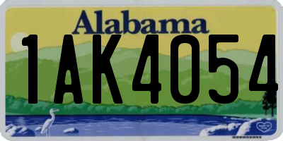 AL license plate 1AK4054