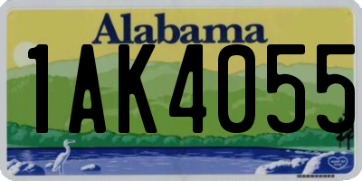AL license plate 1AK4055