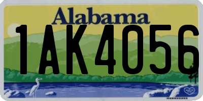 AL license plate 1AK4056