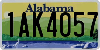 AL license plate 1AK4057