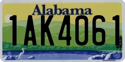 AL license plate 1AK4061