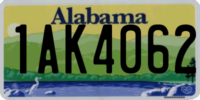 AL license plate 1AK4062