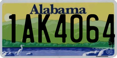 AL license plate 1AK4064