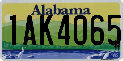 AL license plate 1AK4065