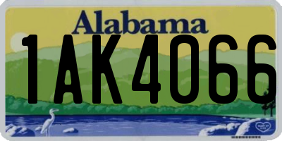 AL license plate 1AK4066