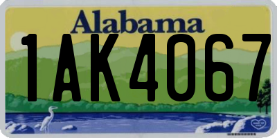 AL license plate 1AK4067