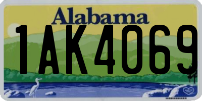 AL license plate 1AK4069