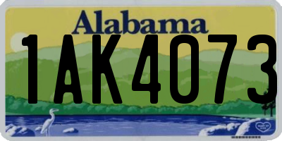 AL license plate 1AK4073