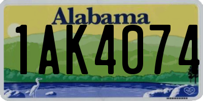 AL license plate 1AK4074