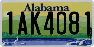 AL license plate 1AK4081