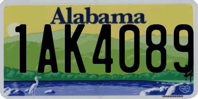AL license plate 1AK4089