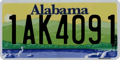 AL license plate 1AK4091