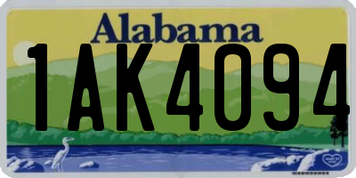 AL license plate 1AK4094