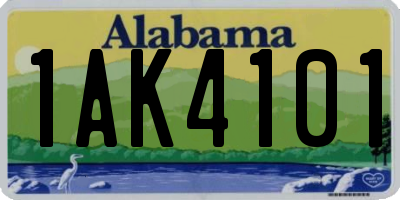 AL license plate 1AK4101