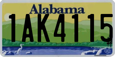 AL license plate 1AK4115