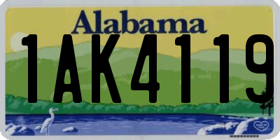 AL license plate 1AK4119