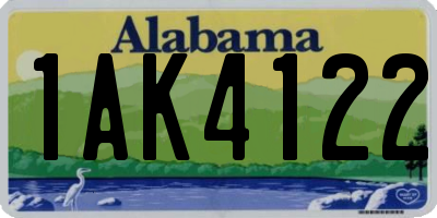 AL license plate 1AK4122