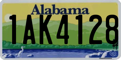 AL license plate 1AK4128
