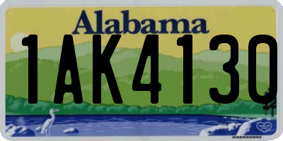 AL license plate 1AK4130